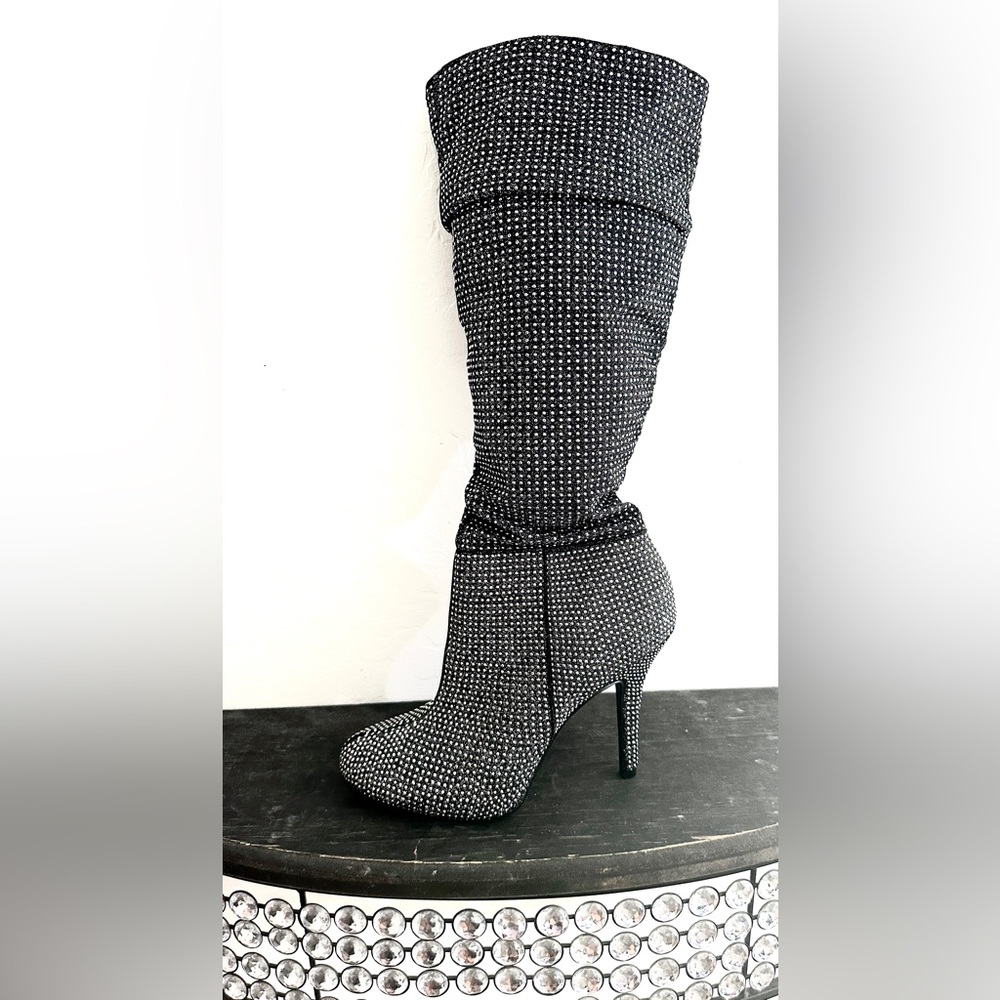 🔥Black heel boots cover w/💎💎💎💎